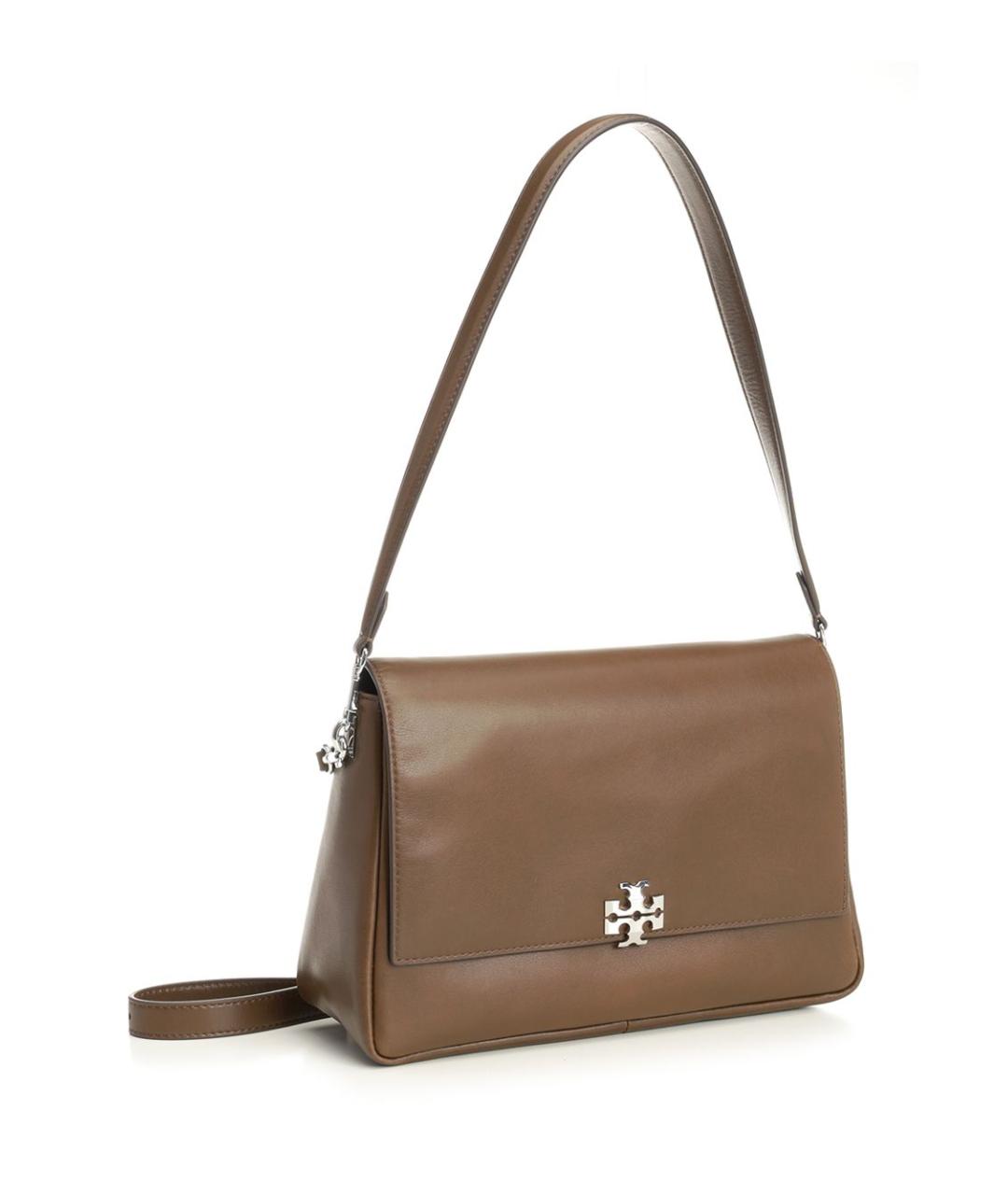 TORY BURCH Коричневая кожаная сумка через плечо, фото 2