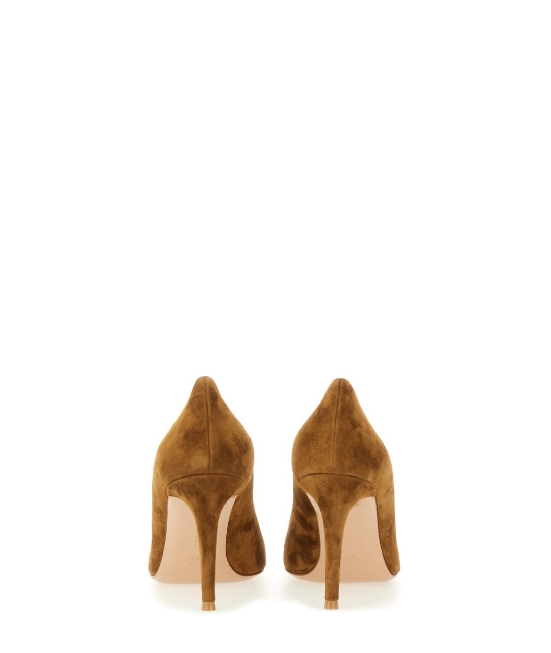 GIANVITO ROSSI Коричневые замшевые туфли, фото 4