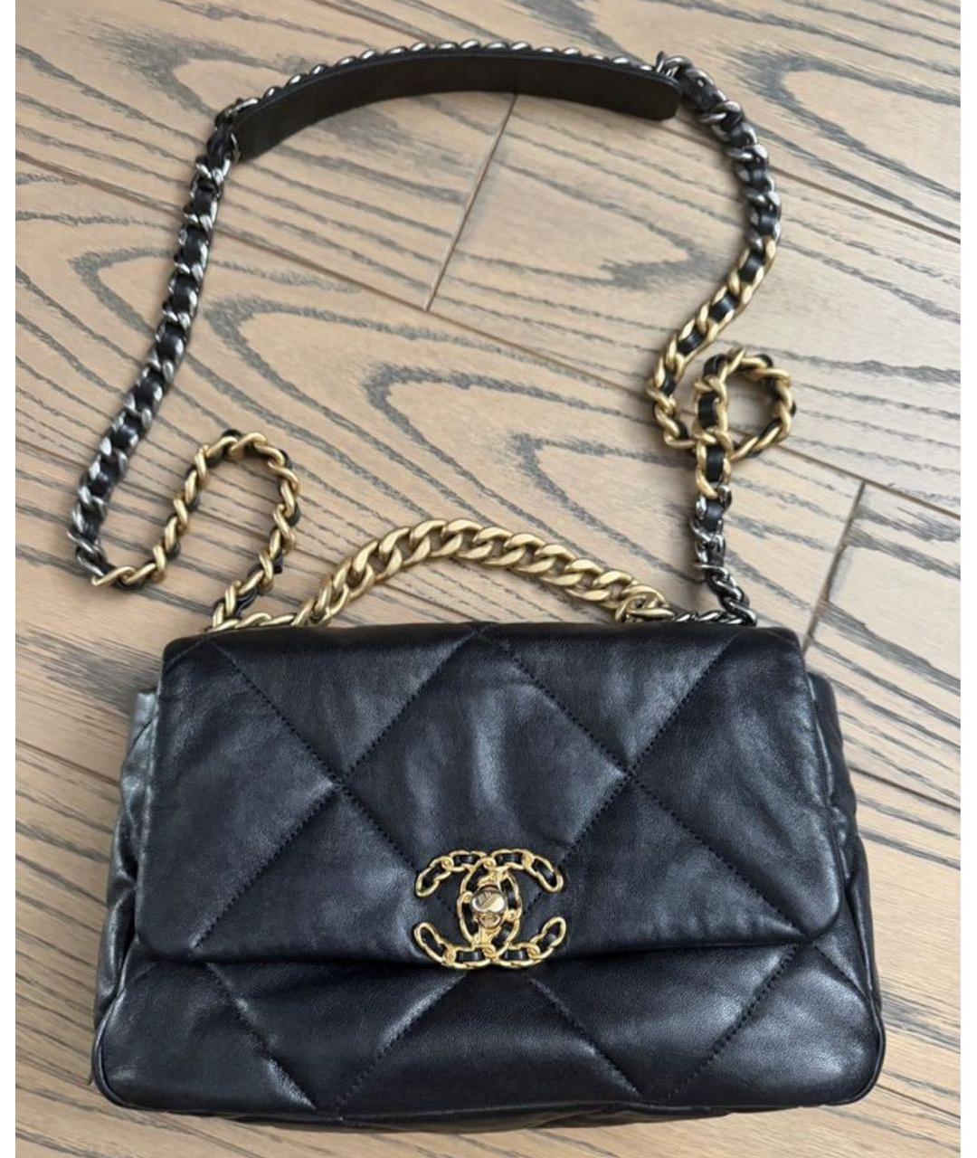CHANEL Черная кожаная сумка через плечо, фото 4