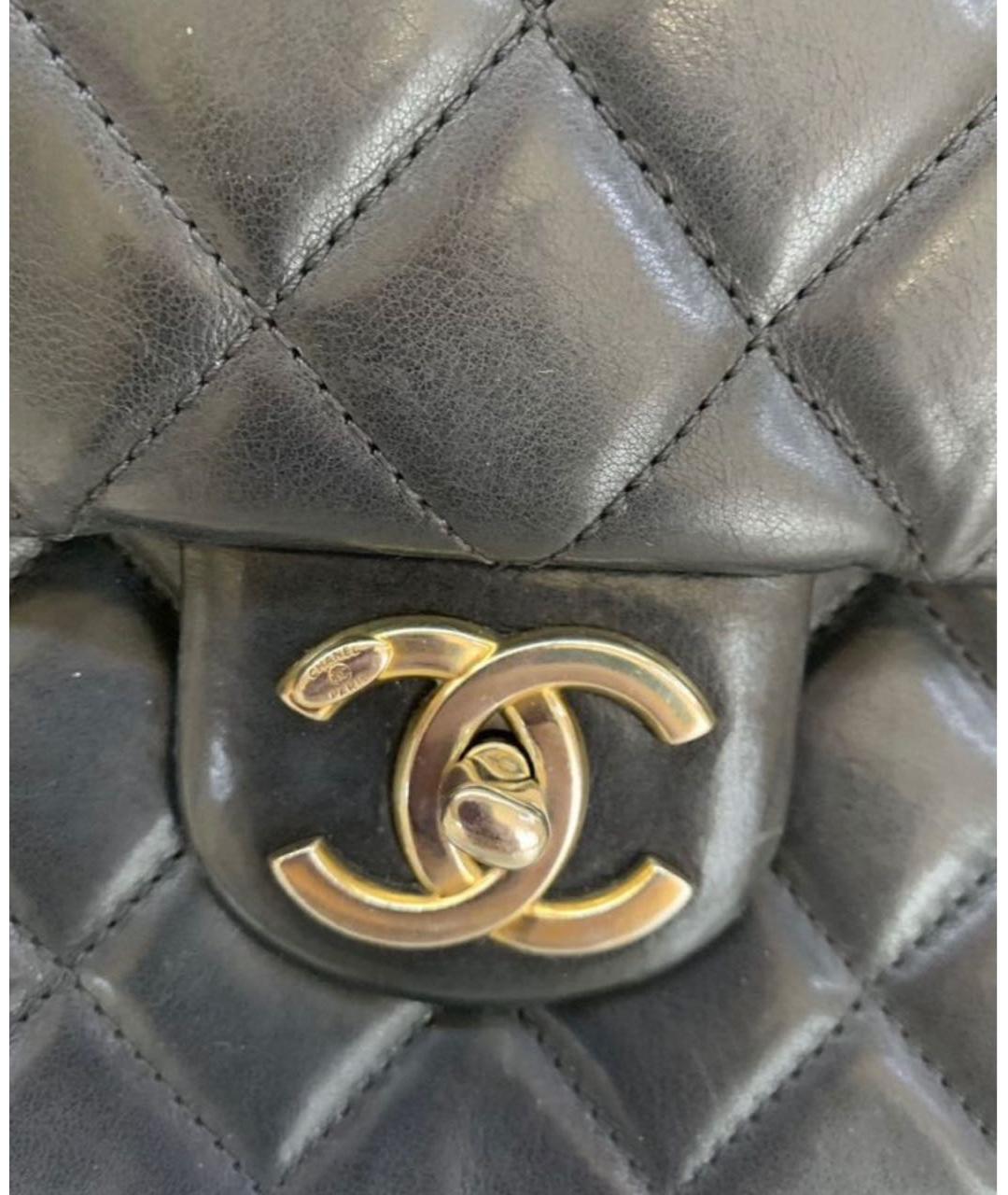 CHANEL Черная кожаная сумка через плечо, фото 2