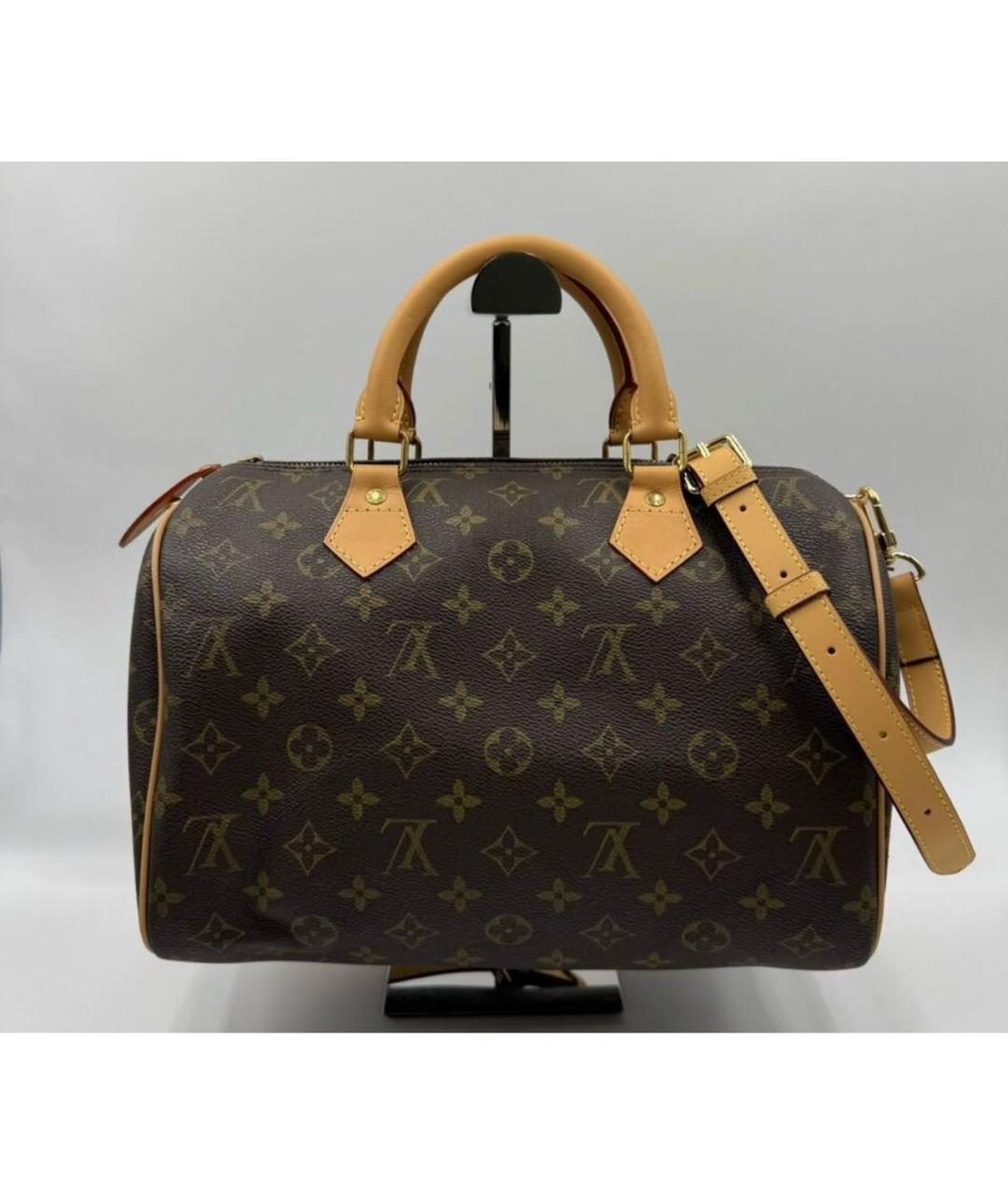 LOUIS VUITTON Коричневая сумка с короткими ручками, фото 2