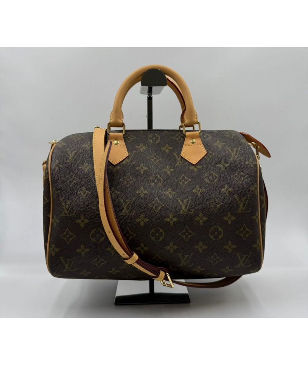 LOUIS VUITTON Коричневая сумка с короткими ручками, фото 4
