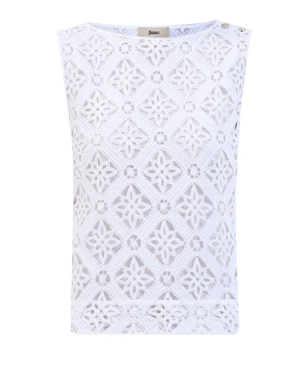 HERNO Белая хлопковая блузы, фото 1