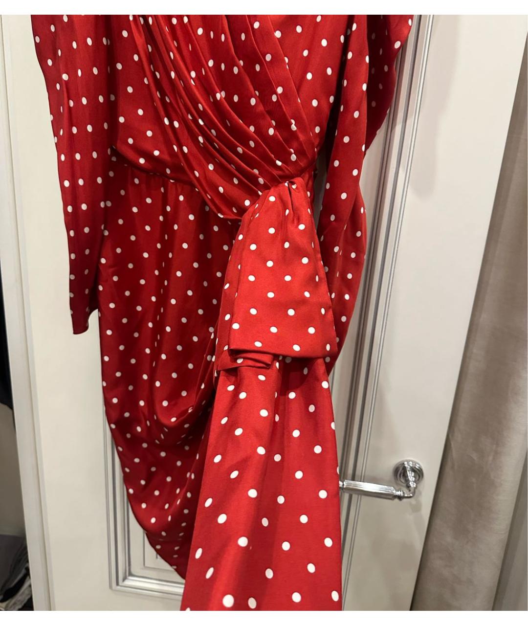 ALEXANDRE VAUTHIER Красное шелковое вечернее платье, фото 4