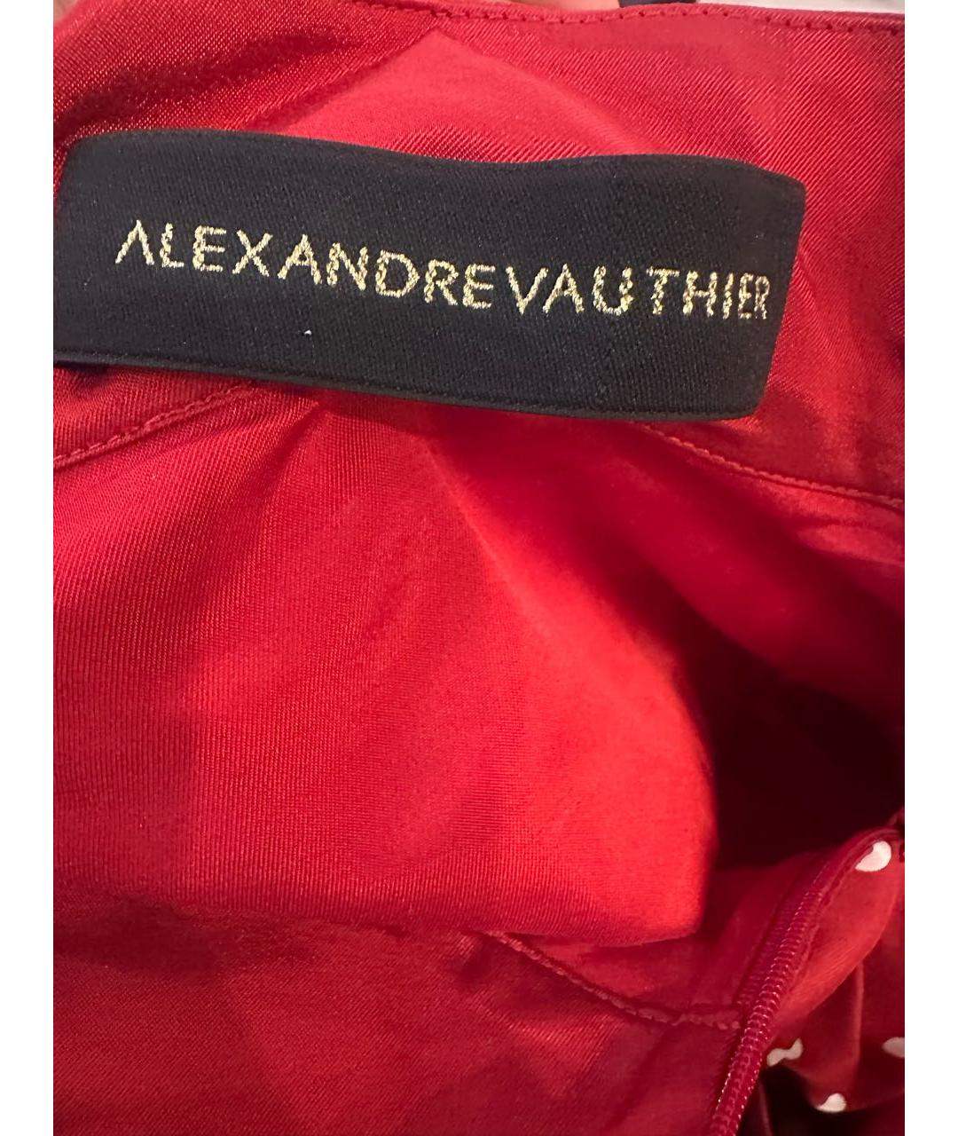 ALEXANDRE VAUTHIER Красное шелковое вечернее платье, фото 7