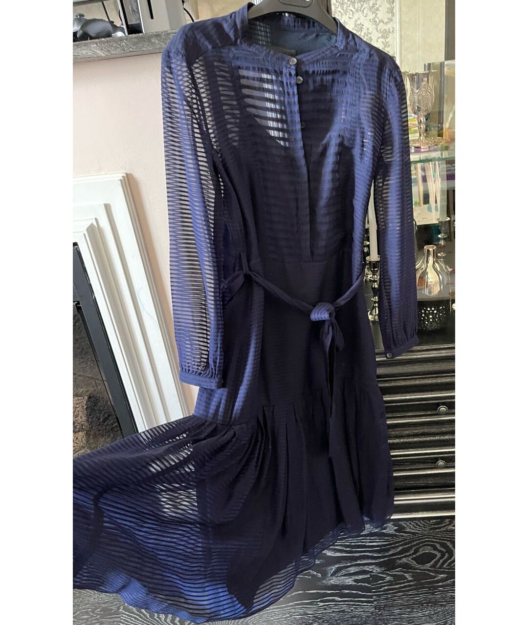 BURBERRY Синее повседневное платье, фото 5