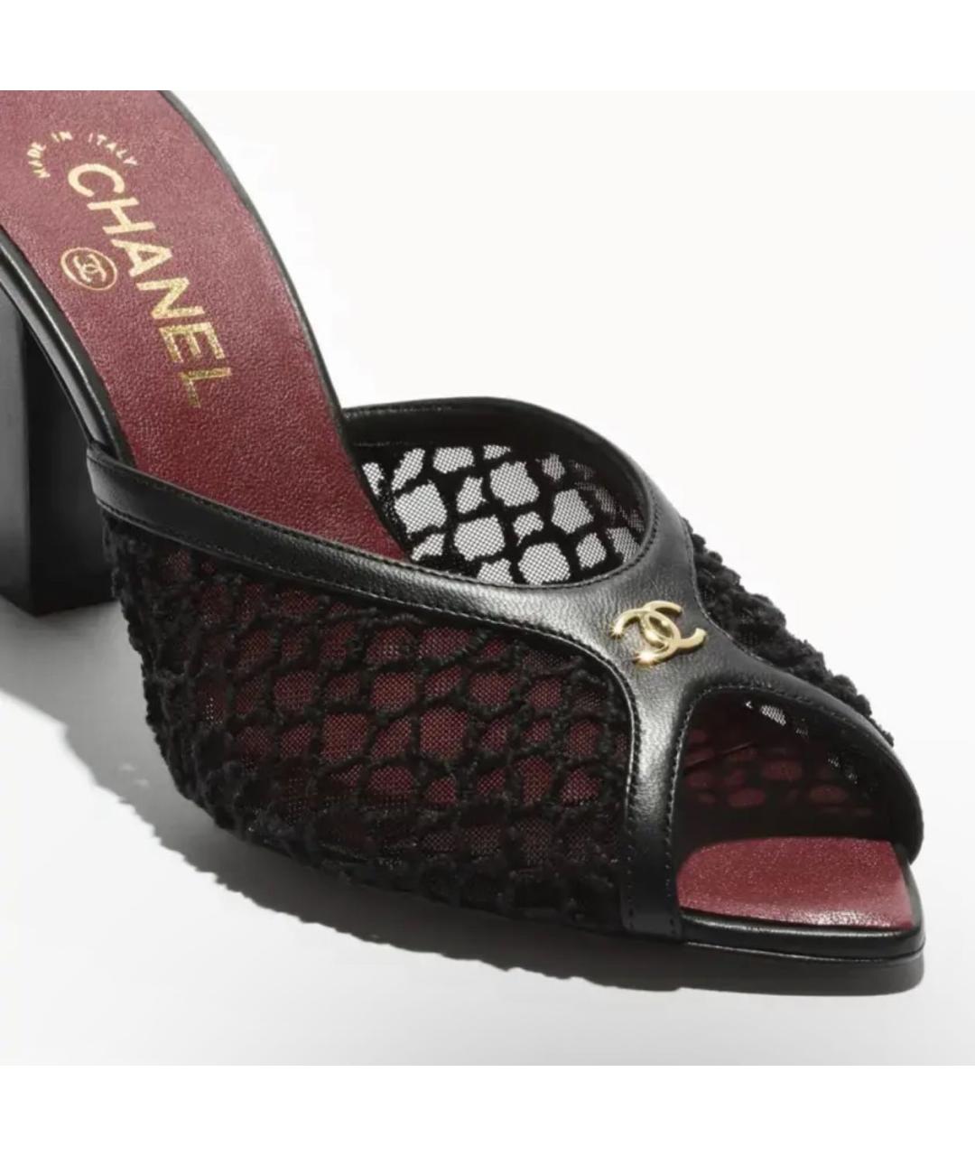 CHANEL Черные мюли, фото 4