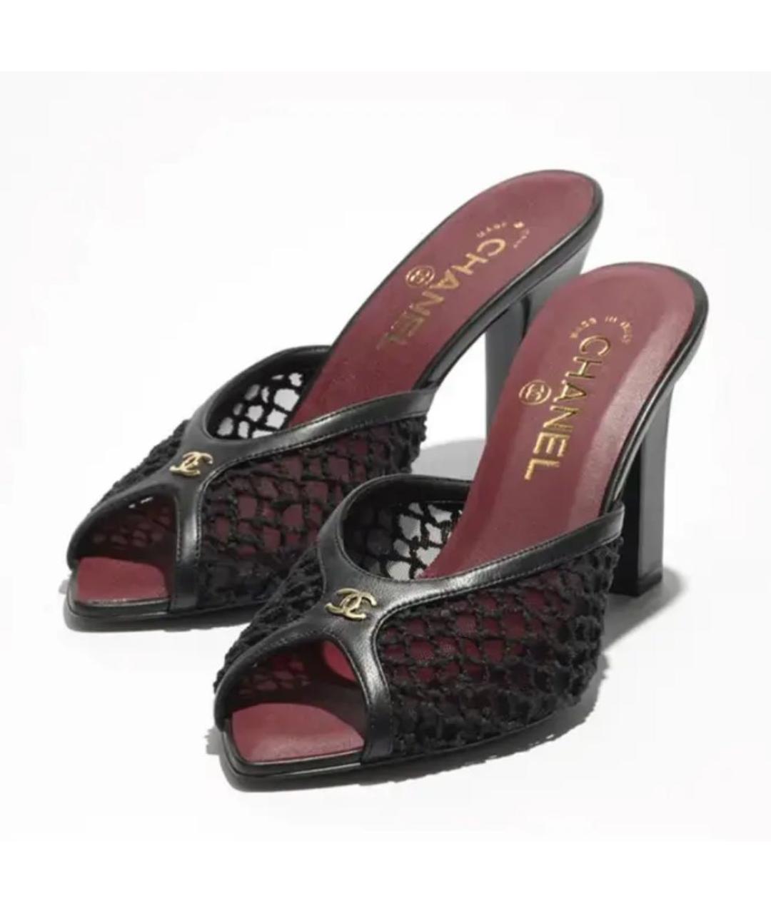 CHANEL Черные мюли, фото 2