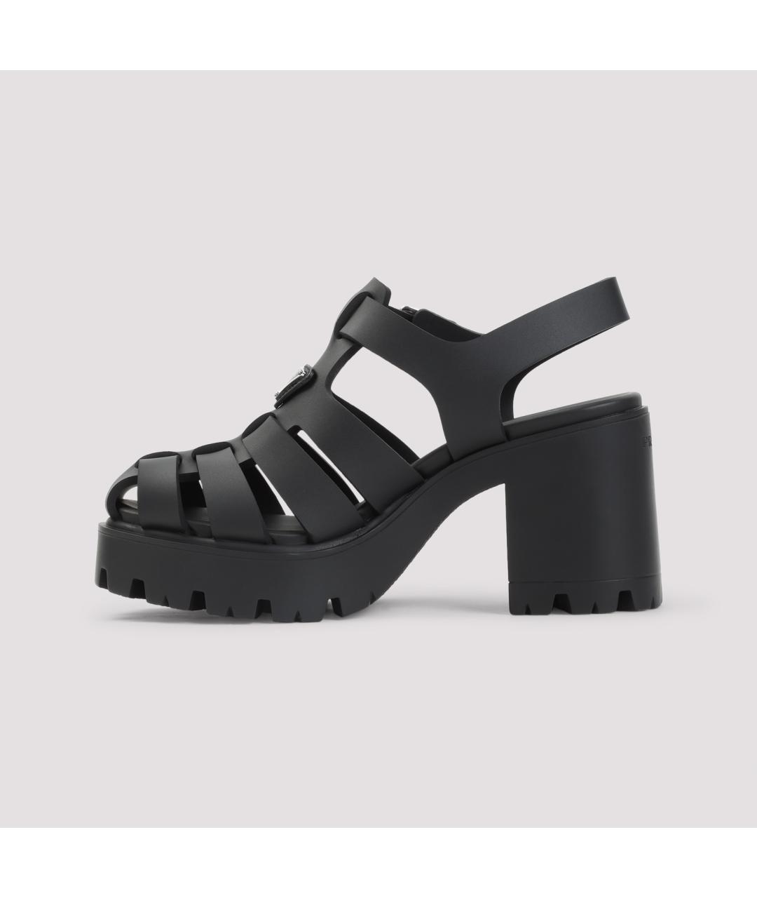 PRADA Черные босоножки, фото 2