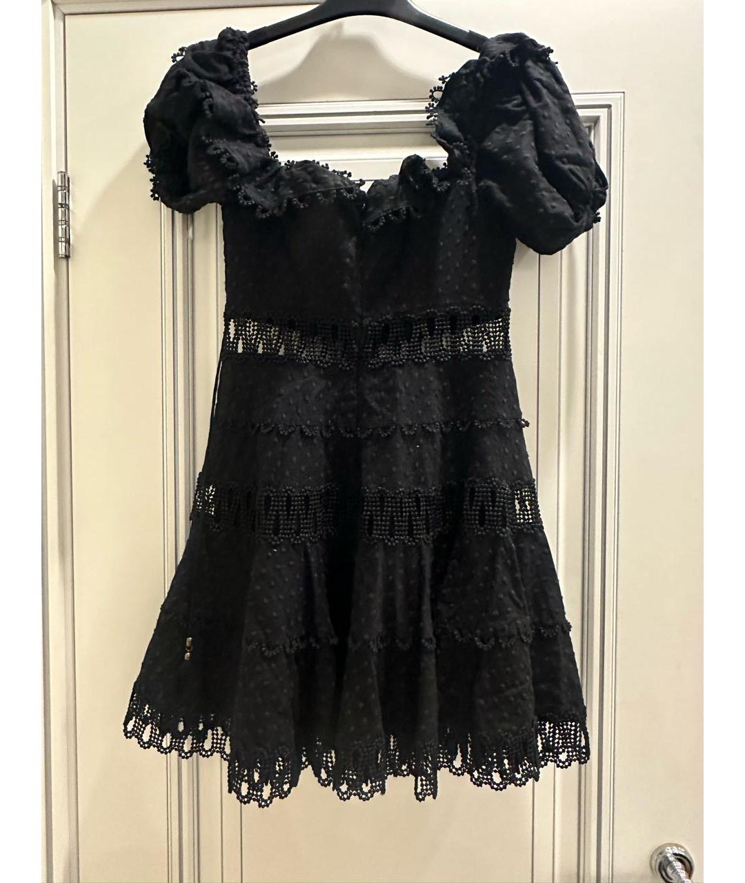 ZIMMERMANN Черное хлопковое коктейльное платье, фото 2
