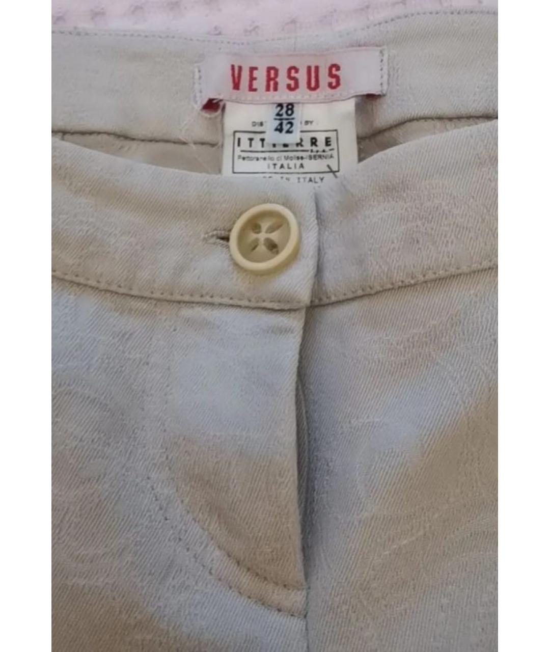 VERSUS VERSACE Бежевый хлопковый костюм с брюками, фото 7