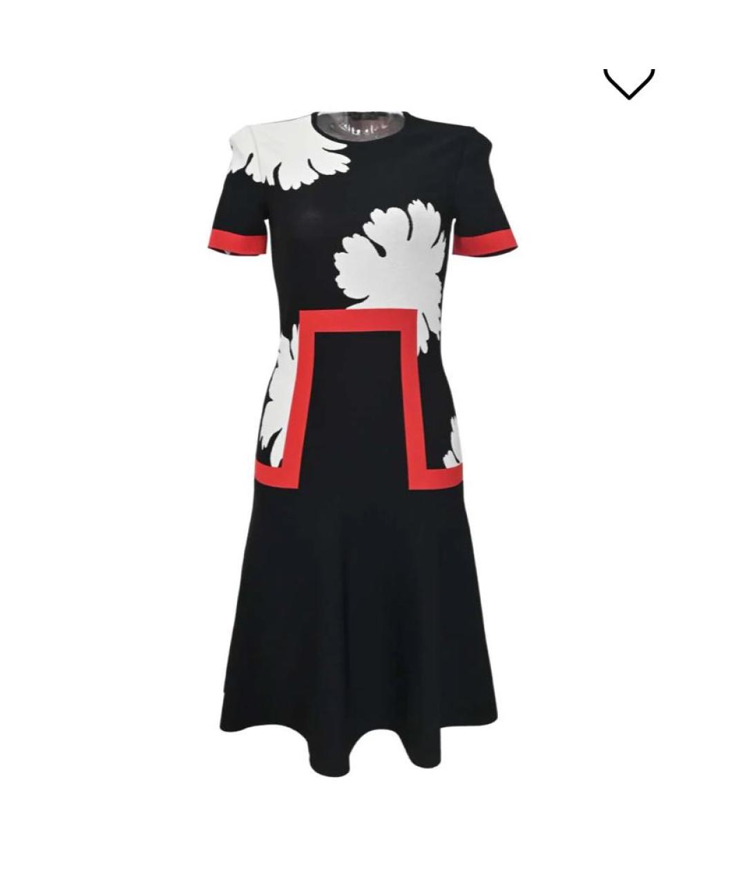 ALEXANDER MCQUEEN Черное вискозное коктейльное платье, фото 4