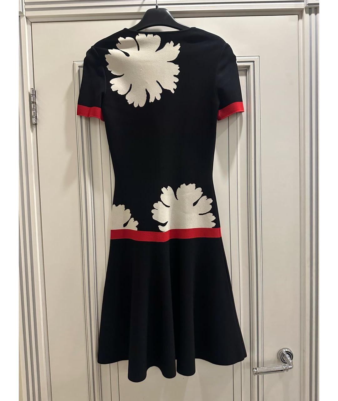 ALEXANDER MCQUEEN Черное вискозное коктейльное платье, фото 2