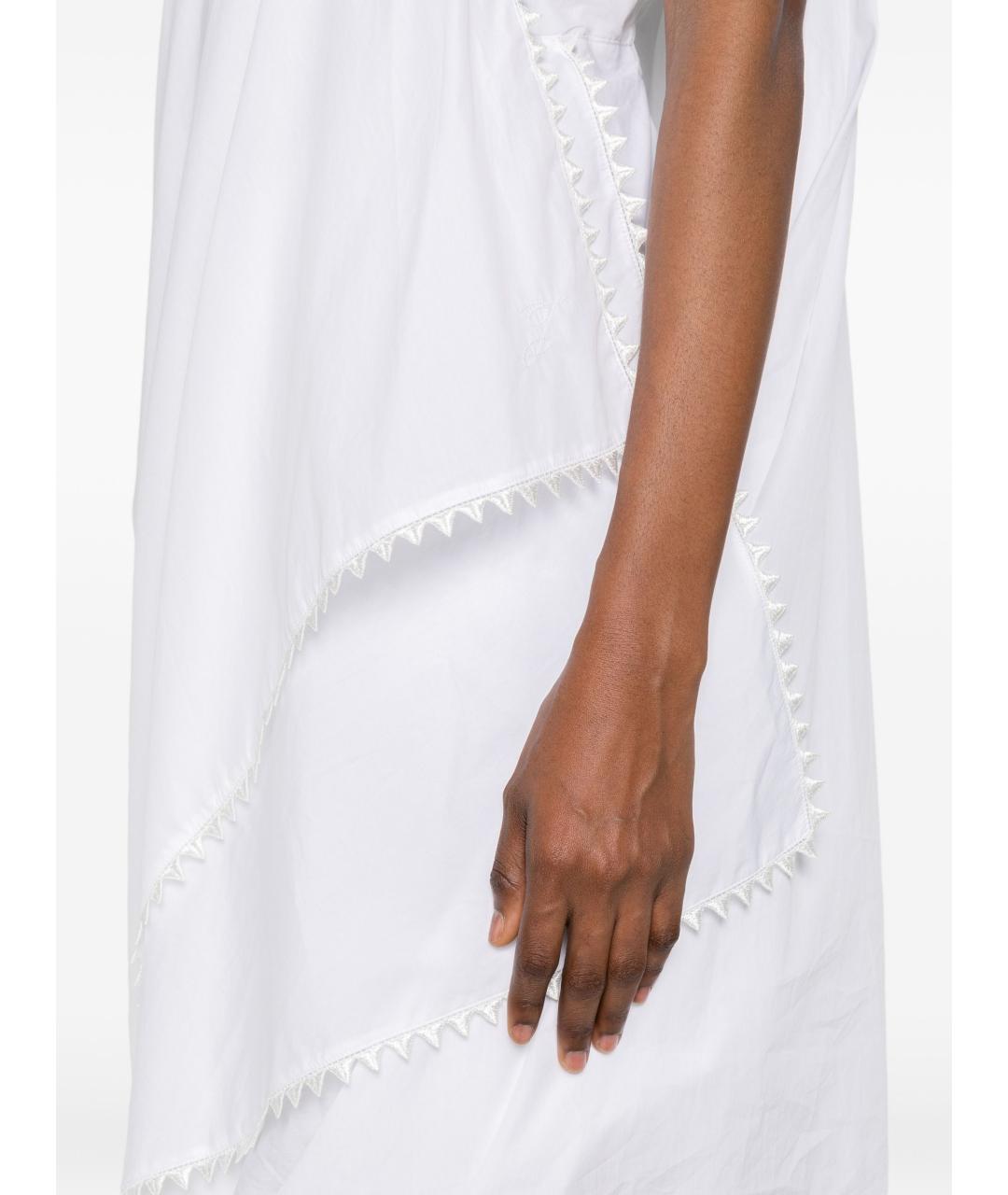 JACQUEMUS Белое хлопковое повседневное платье, фото 4
