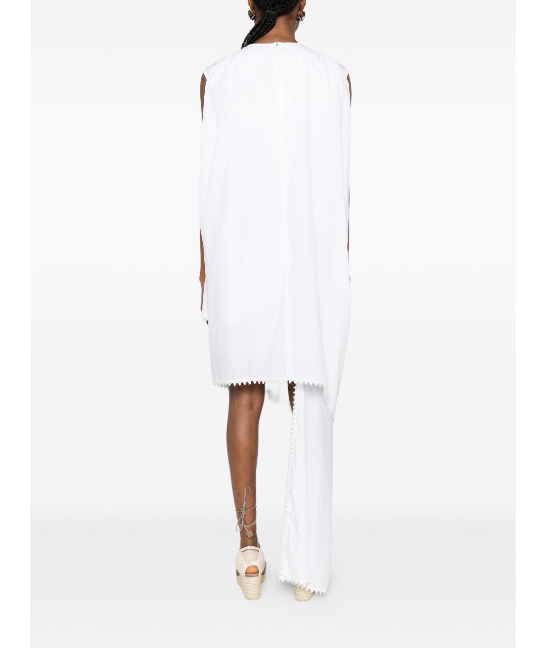 JACQUEMUS Белое хлопковое повседневное платье, фото 5