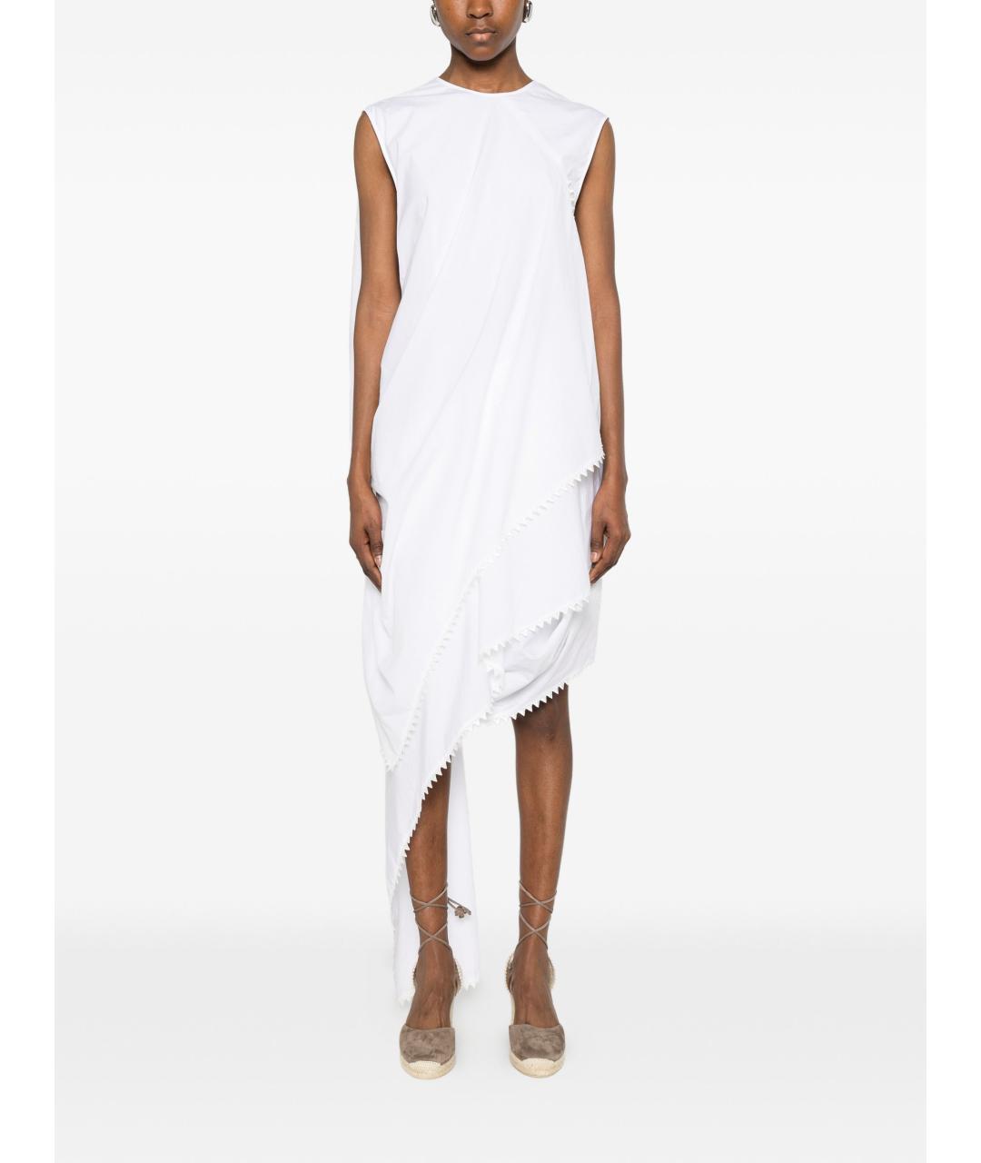 JACQUEMUS Белое хлопковое повседневное платье, фото 3