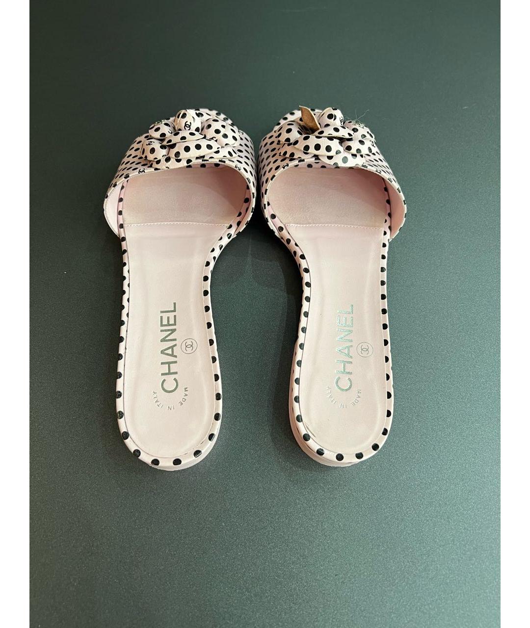 CHANEL Кожаные шлепанцы, фото 2
