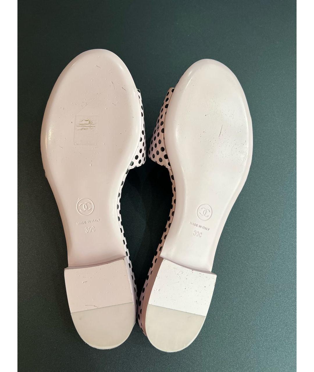 CHANEL Кожаные шлепанцы, фото 7