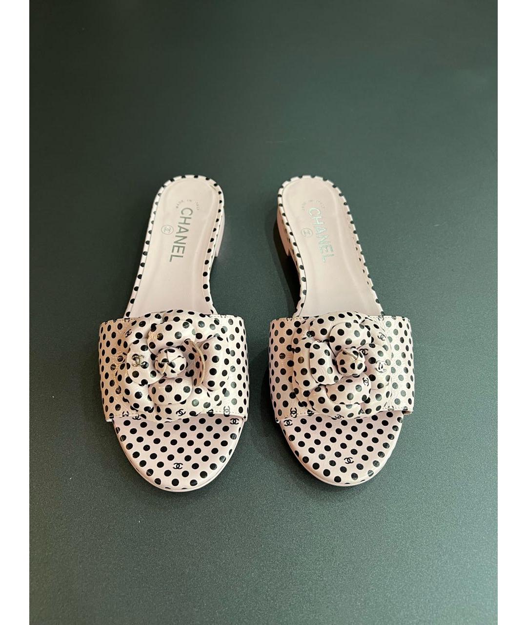 CHANEL Кожаные шлепанцы, фото 3