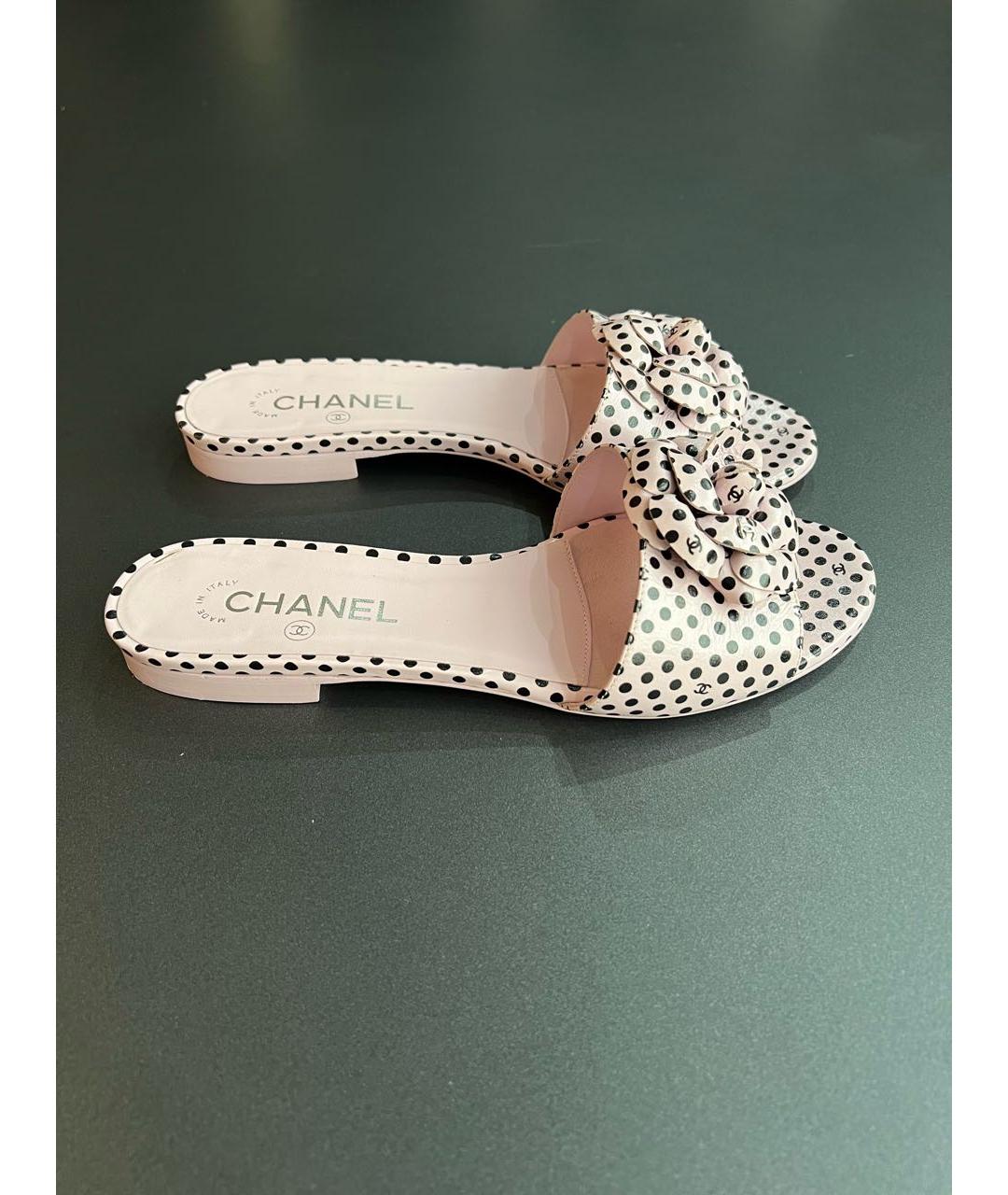 CHANEL Кожаные шлепанцы, фото 9