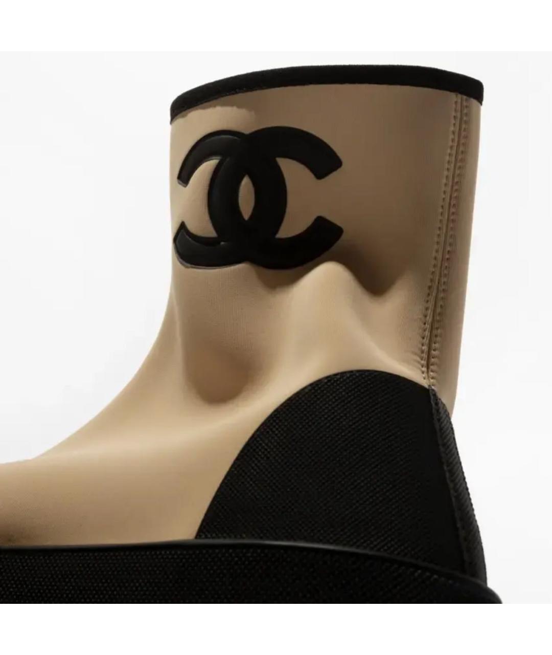 CHANEL Бежевые ботинки, фото 4
