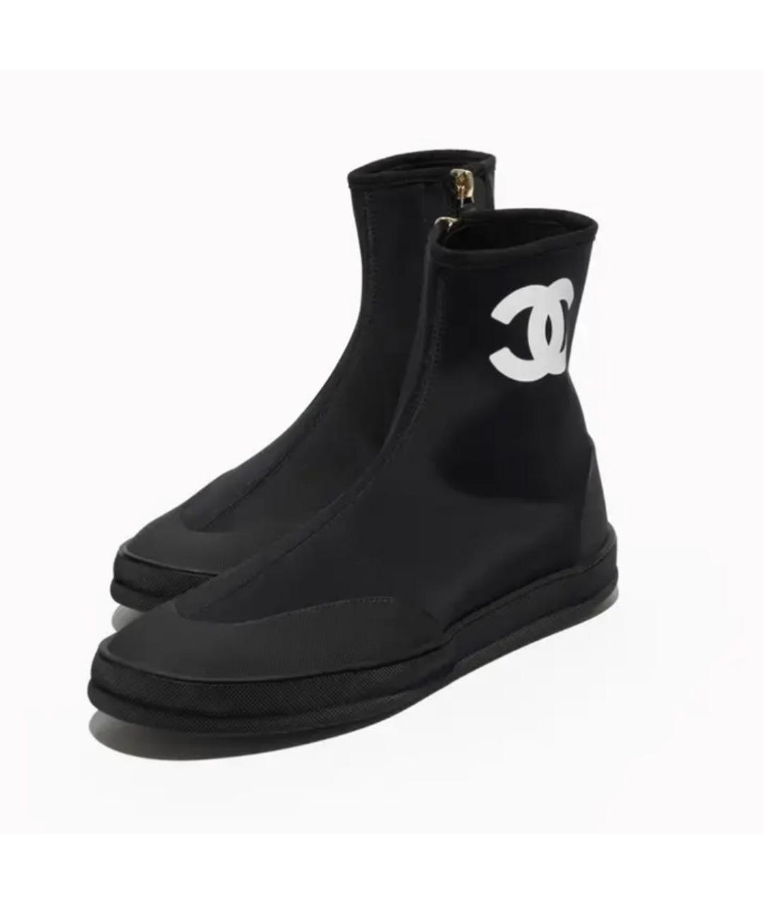 CHANEL Черные ботинки, фото 2
