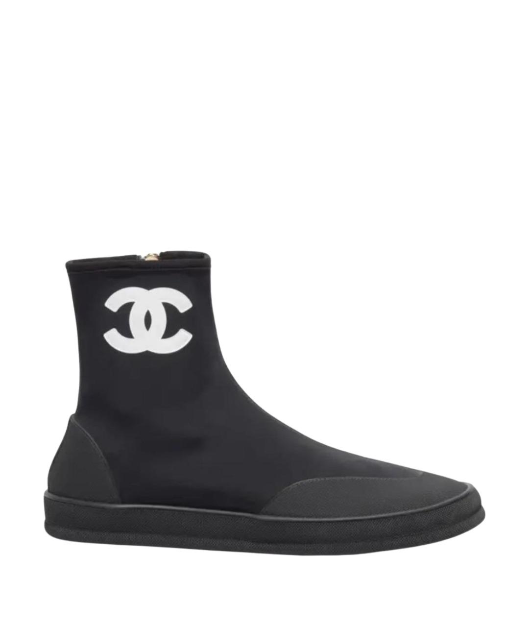 CHANEL Черные ботинки, фото 1