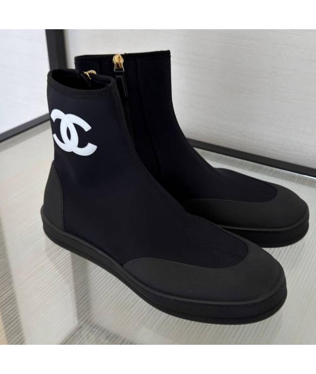 CHANEL Черные ботинки, фото 8