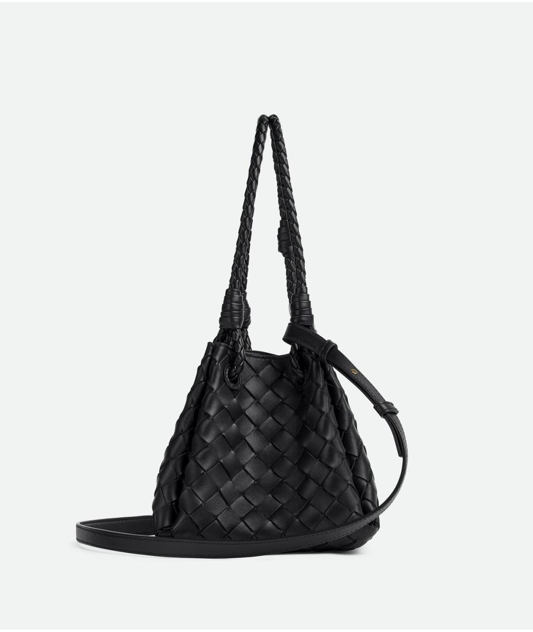 BOTTEGA VENETA Черная кожаная сумка тоут, фото 3