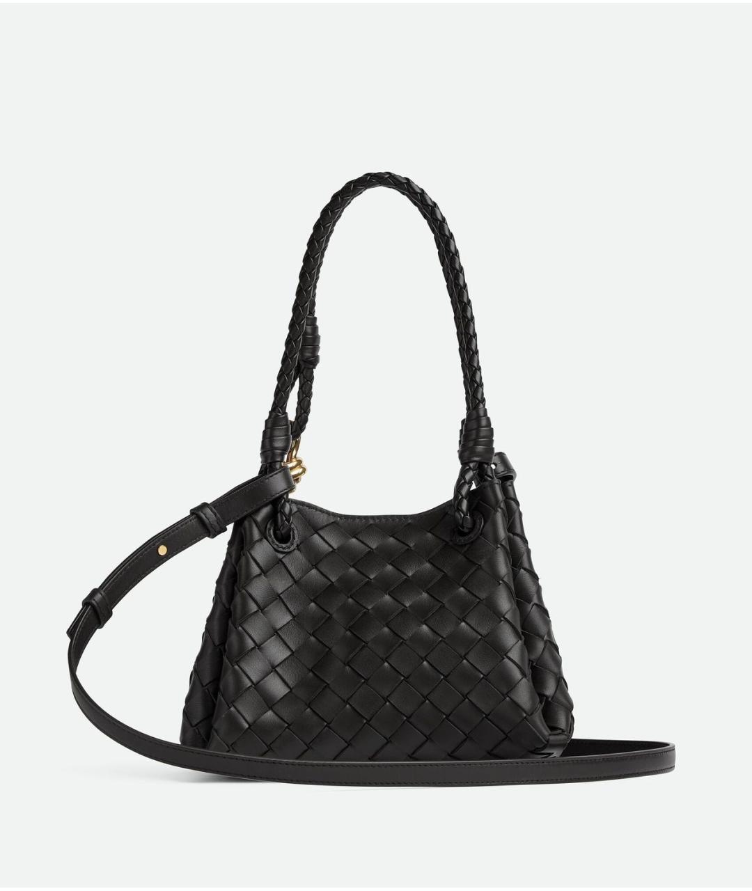 BOTTEGA VENETA Черная кожаная сумка тоут, фото 4