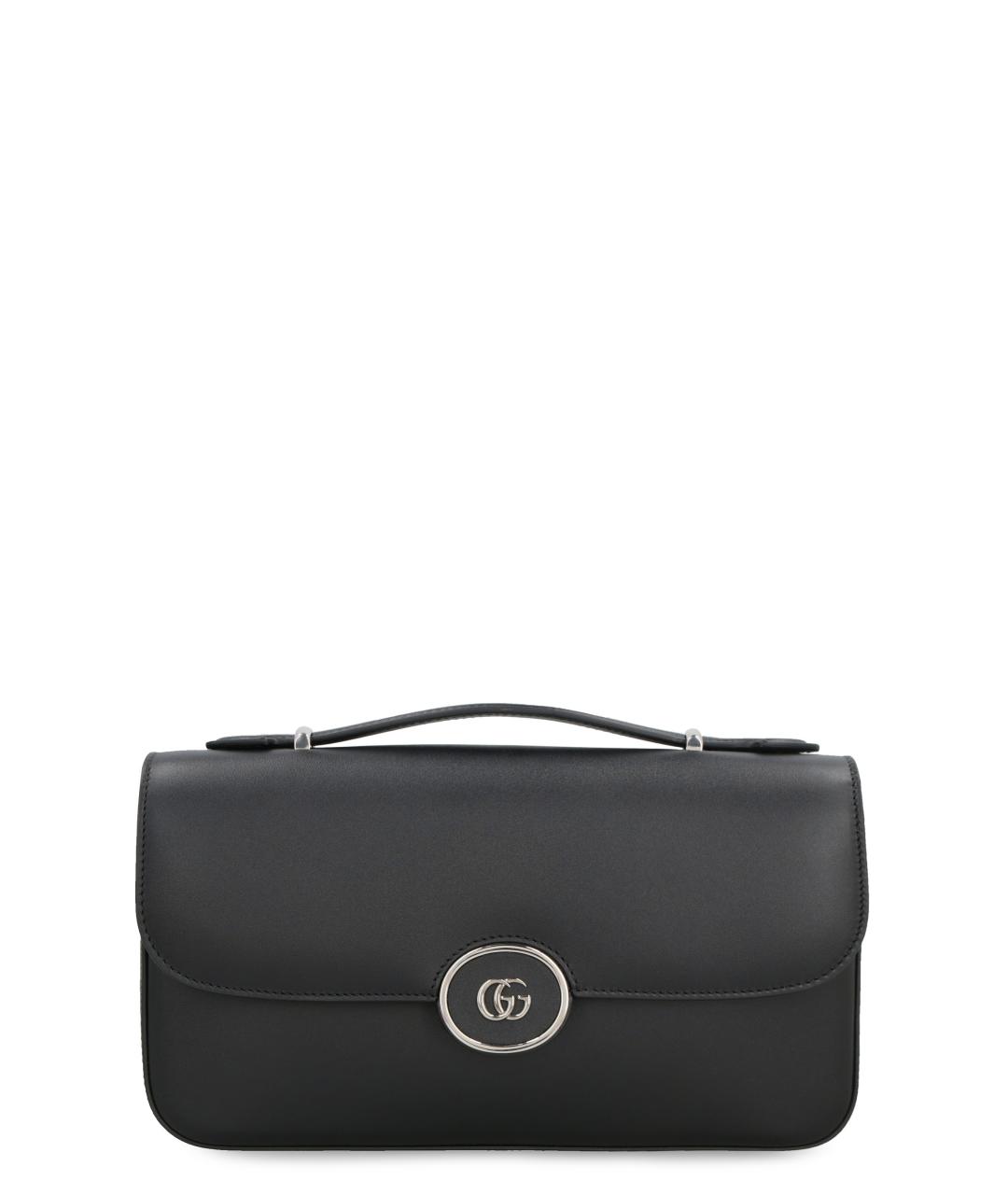 GUCCI Черная кожаная сумка через плечо, фото 1