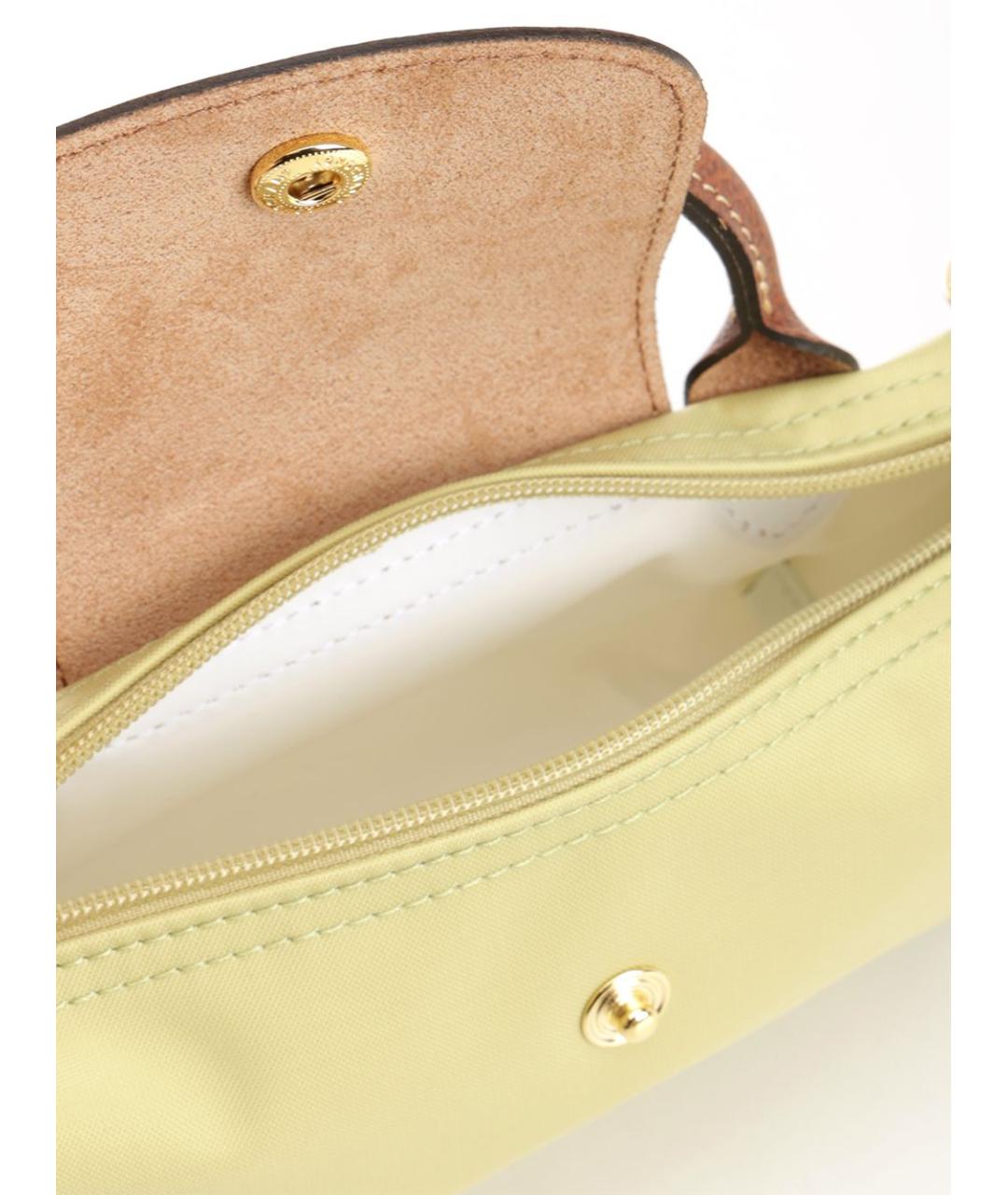 LONGCHAMP Зеленая синтетическая косметичка, фото 4