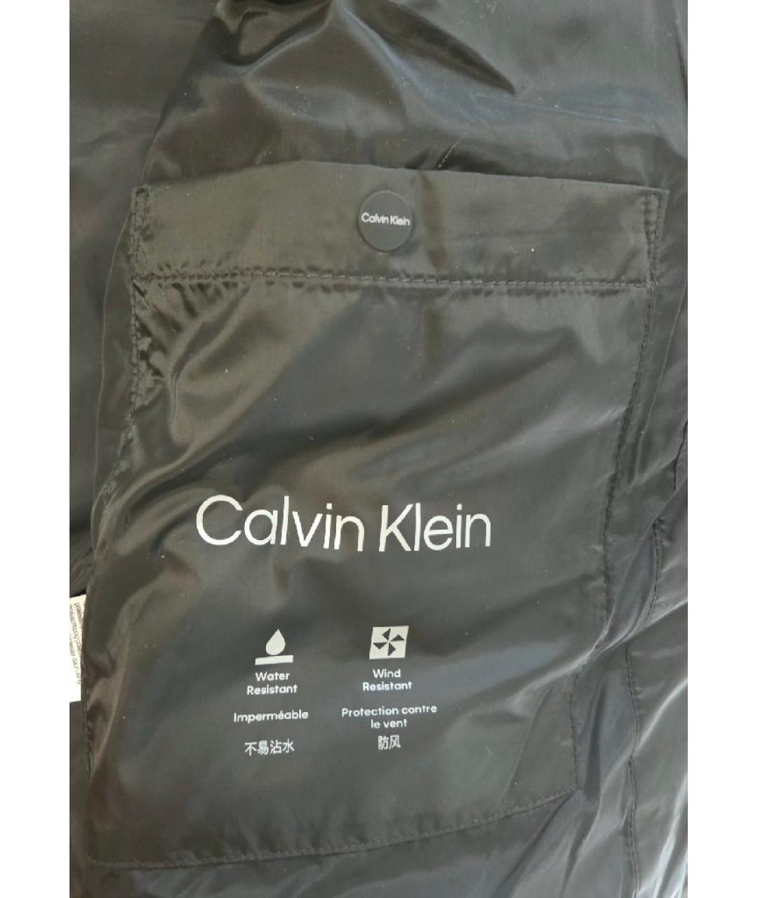 CALVIN KLEIN Черная полиэстеровая куртка, фото 5