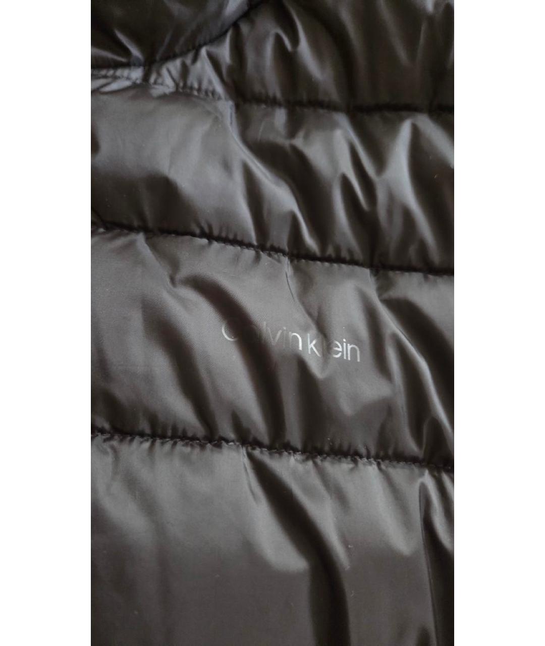 CALVIN KLEIN Черная полиэстеровая куртка, фото 4