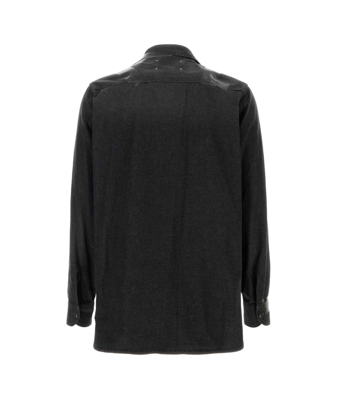 MAISON MARGIELA Черная хлопковая кэжуал рубашка, фото 2