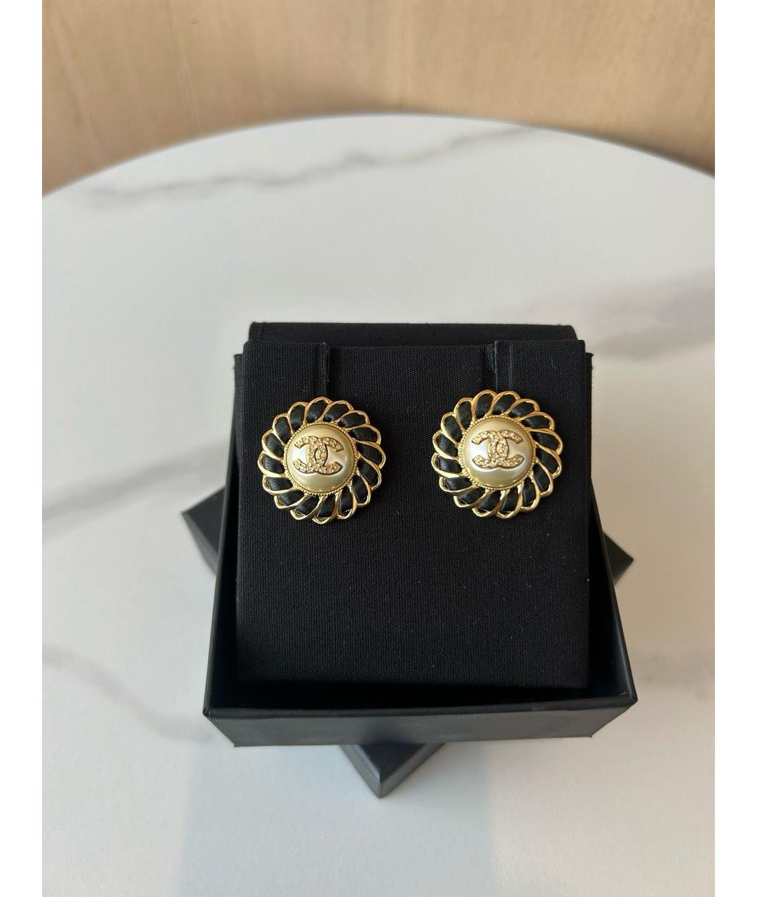 CHANEL Золотые серьги, фото 2