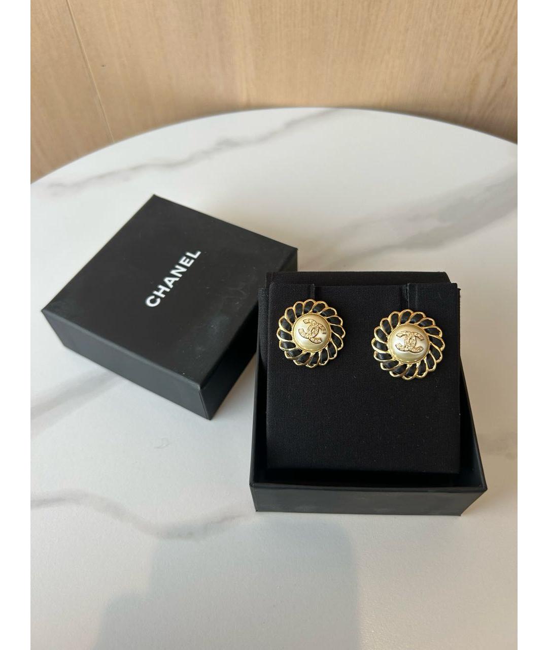 CHANEL Золотые серьги, фото 3