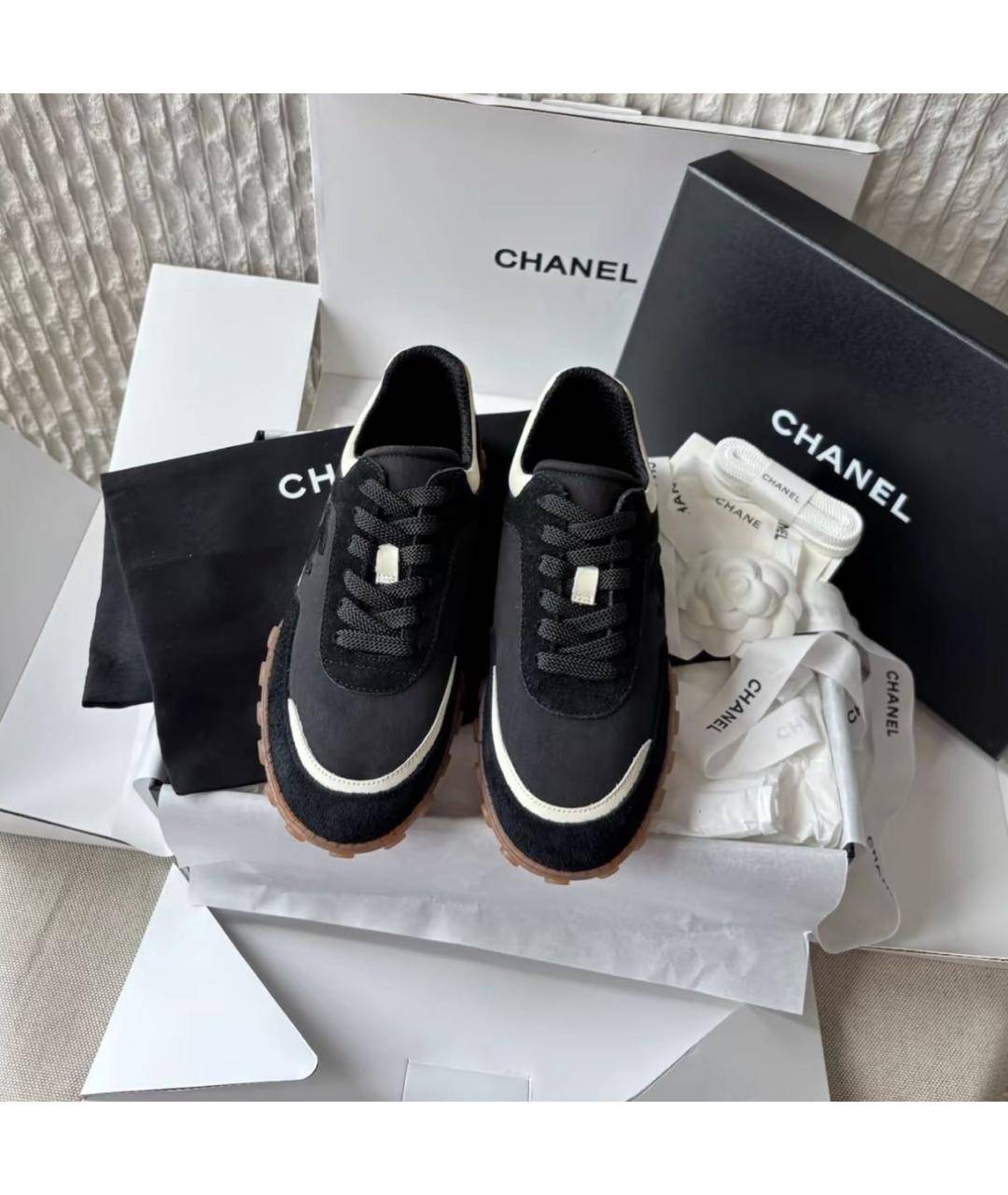 CHANEL Черные кроссовки, фото 3