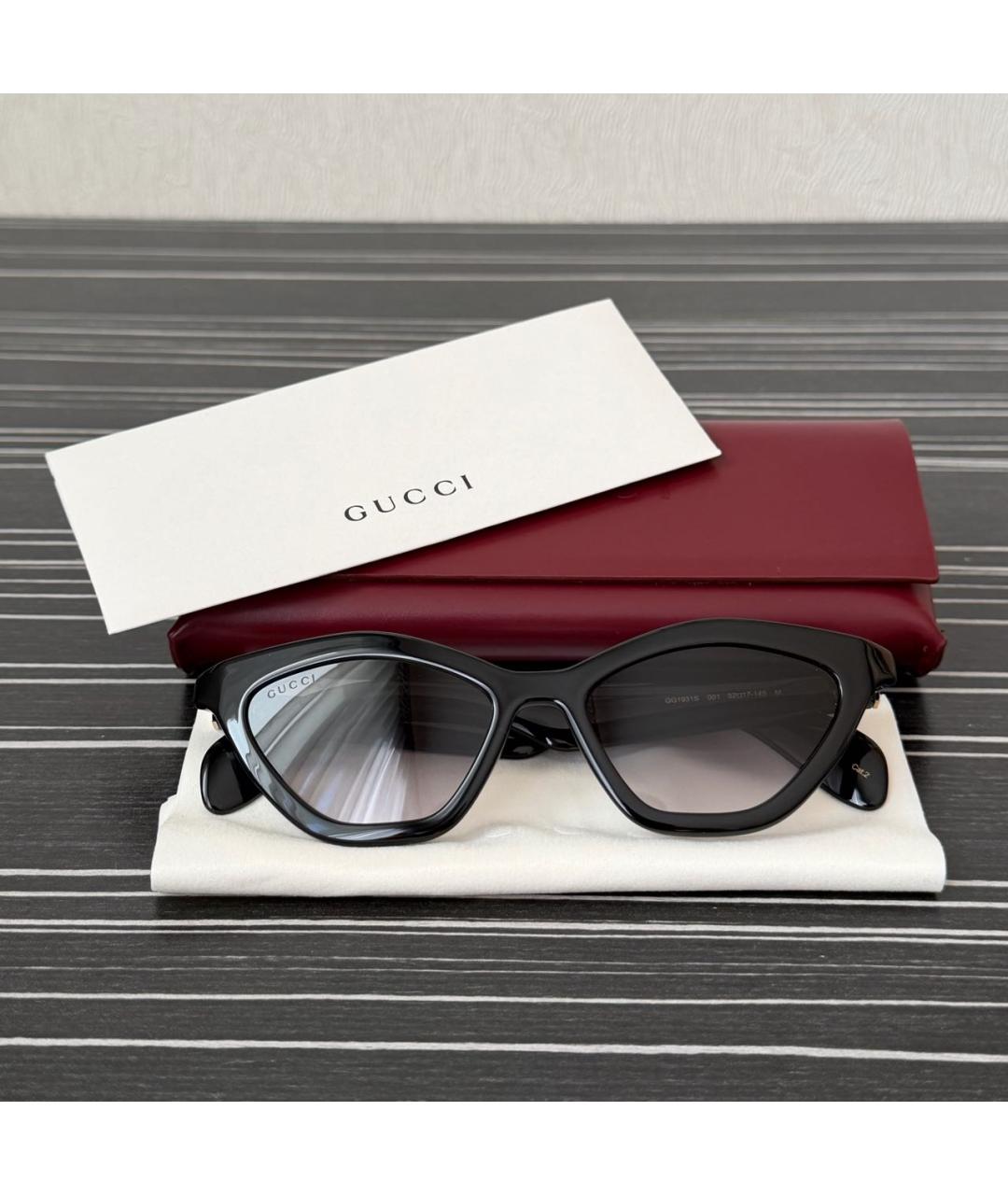 GUCCI Черные пластиковые солнцезащитные очки, фото 4