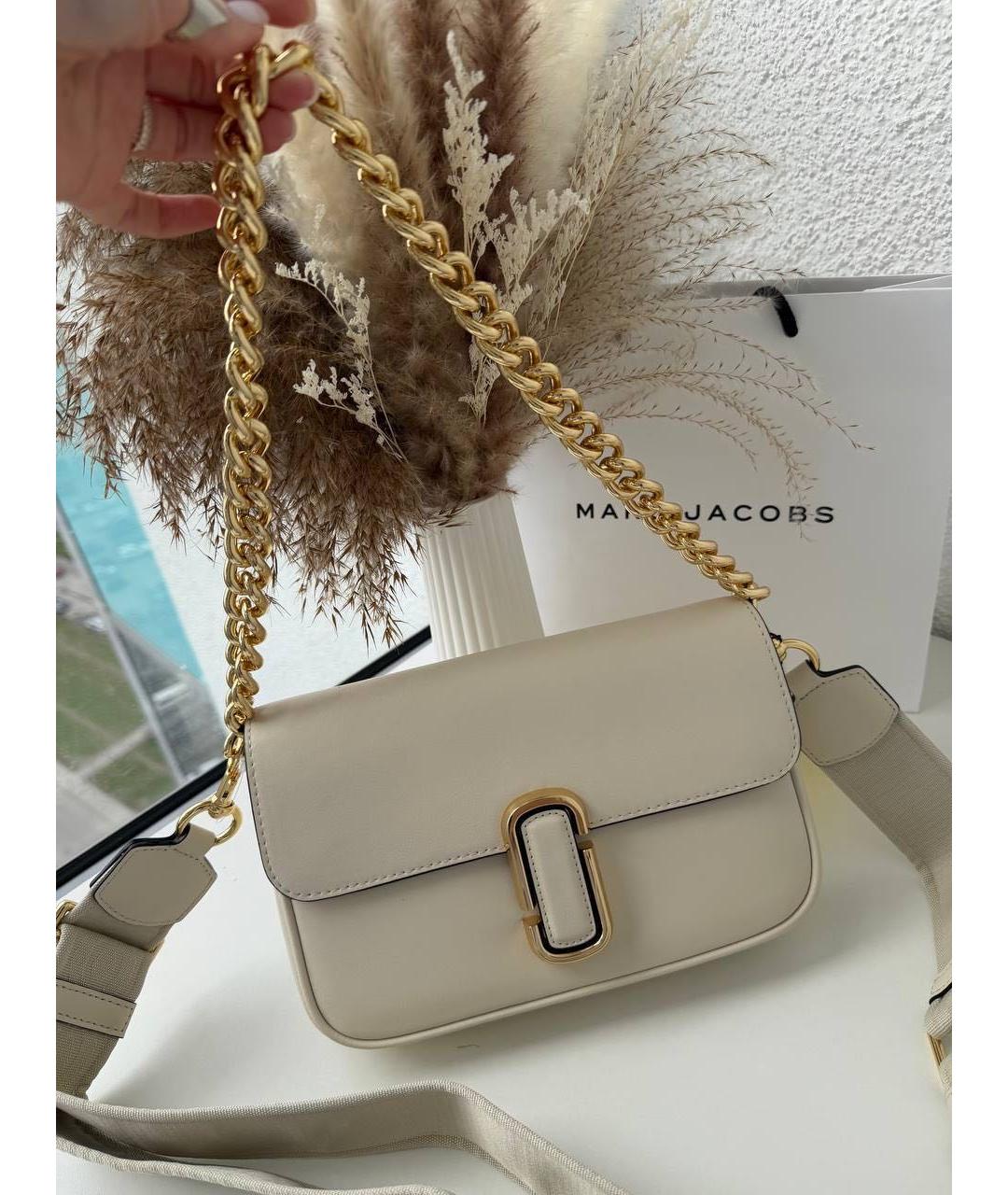 MARC JACOBS Бежевая кожаная сумка через плечо, фото 3