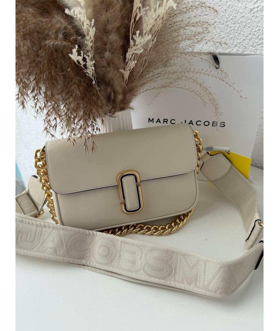 MARC JACOBS Бежевая кожаная сумка через плечо, фото 2