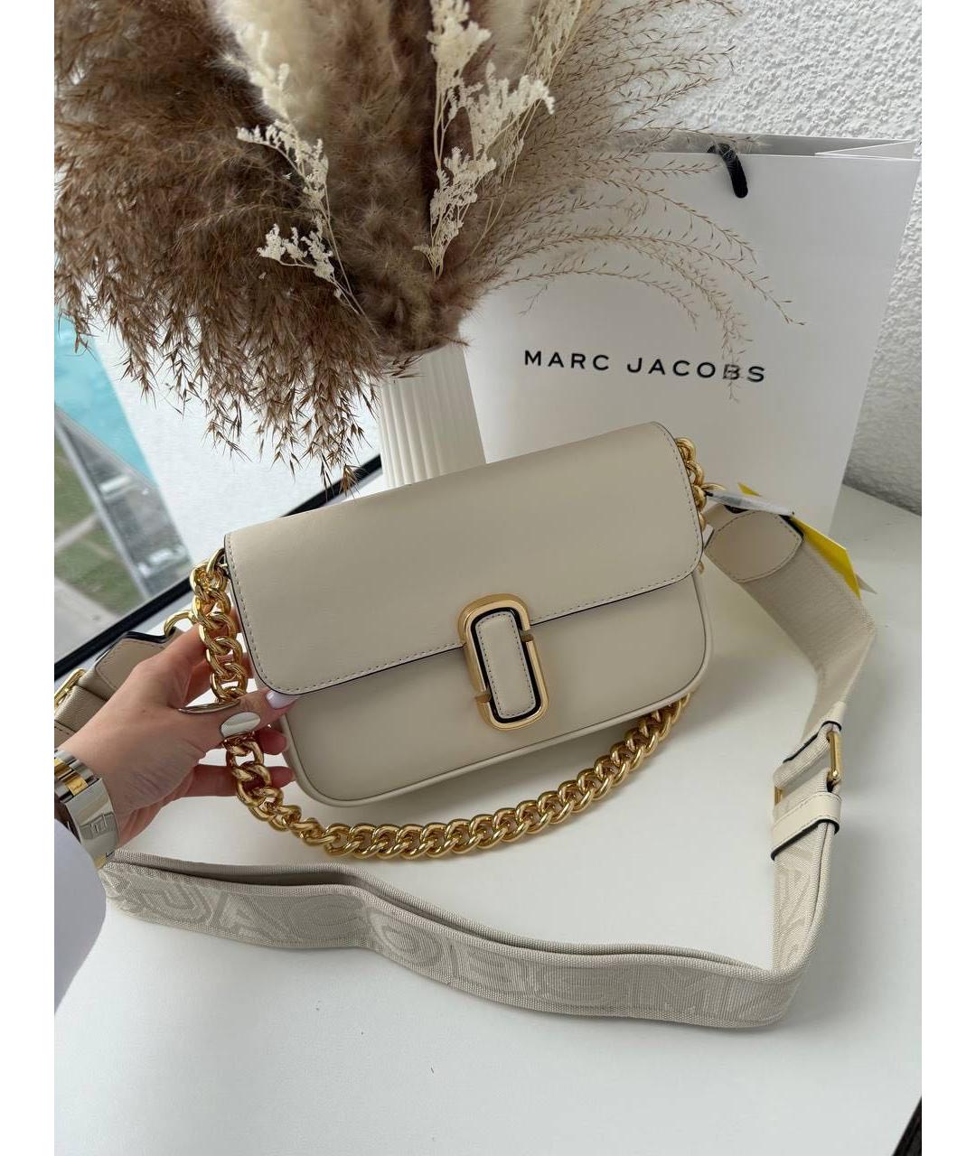 MARC JACOBS Бежевая кожаная сумка через плечо, фото 4