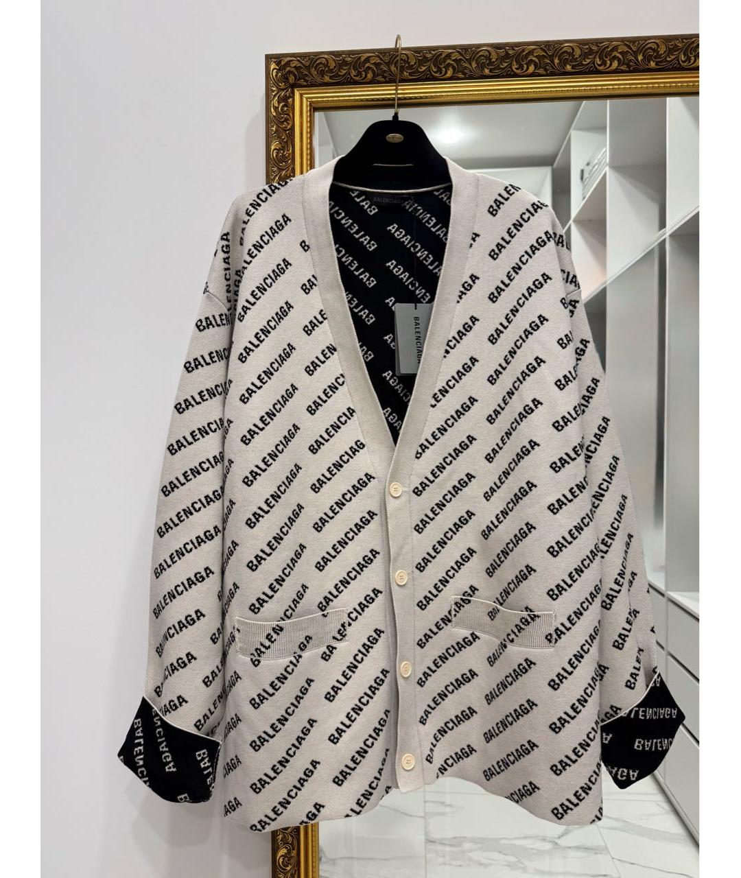 BALENCIAGA Белый кардиган, фото 3