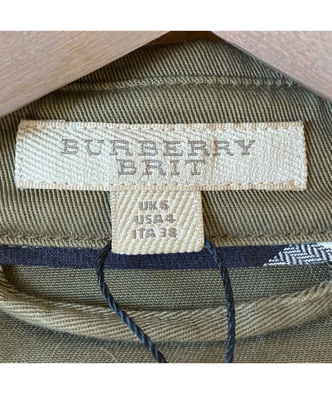 BURBERRY BRIT Хаки хлопковое повседневное платье, фото 4