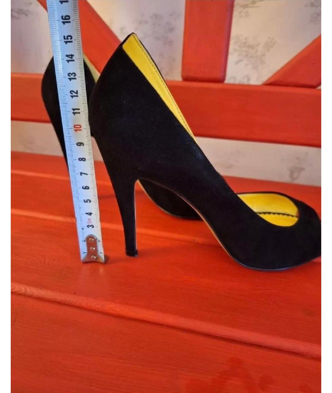 MANOLO BLAHNIK Черные замшевые туфли, фото 6