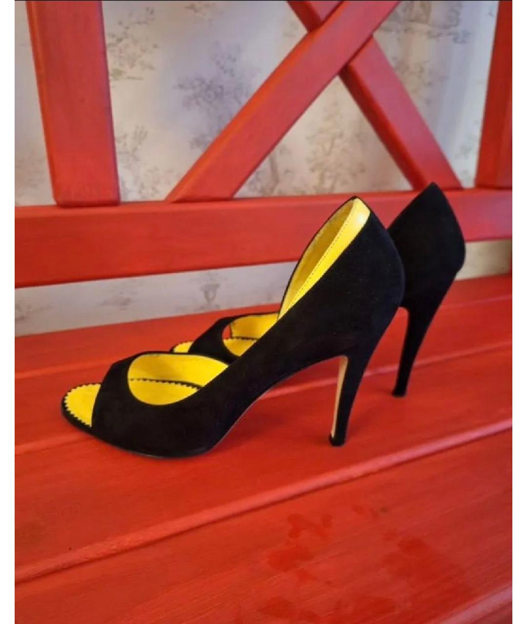 MANOLO BLAHNIK Черные замшевые туфли, фото 9