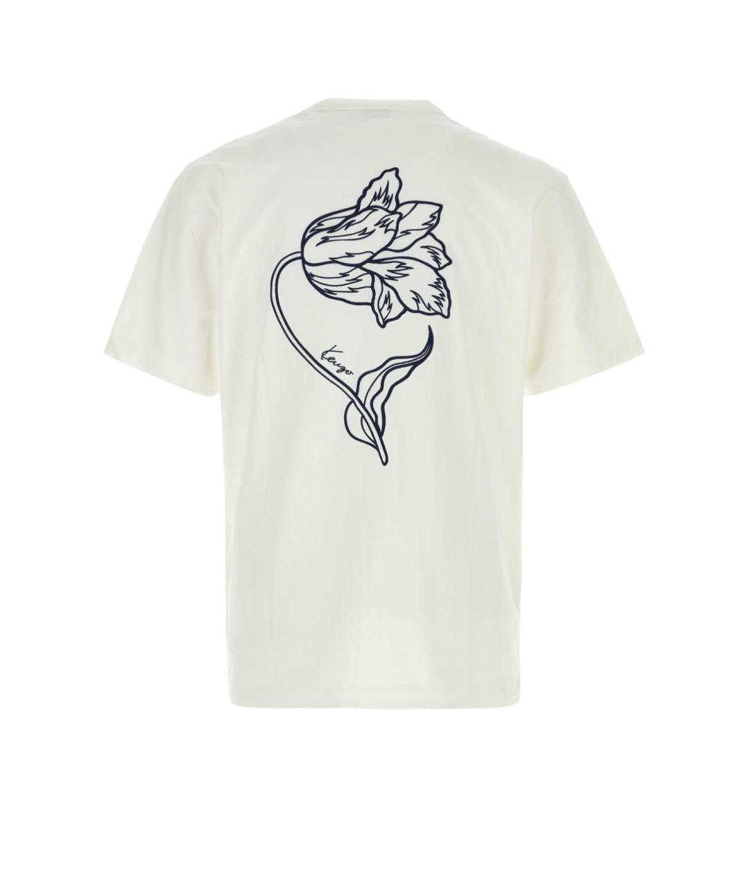 KENZO Белая хлопковая футболка, фото 2