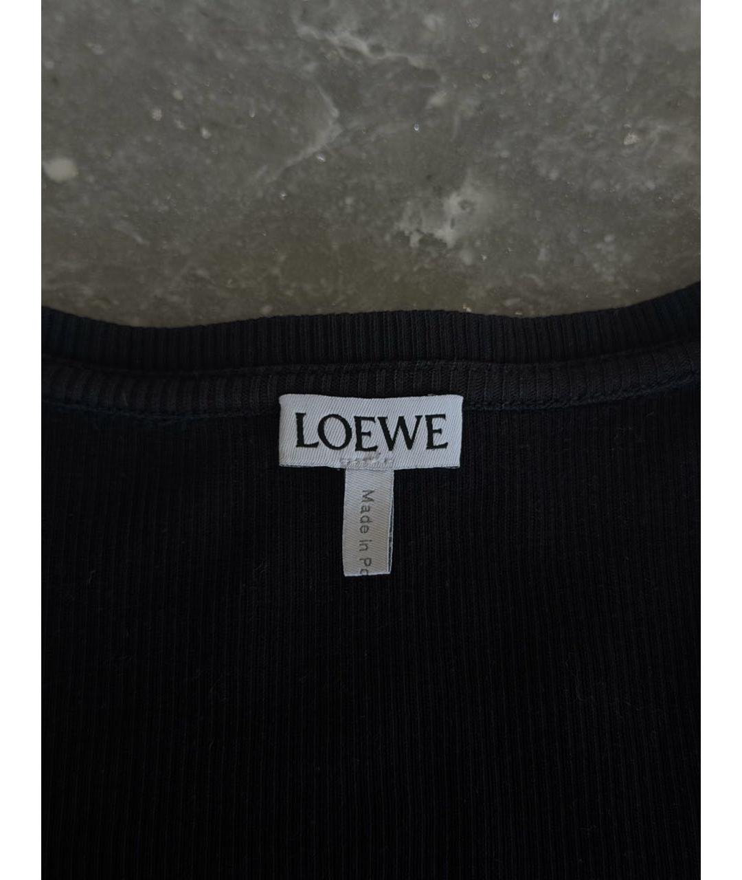 LOEWE Черная хлопковая майка, фото 3