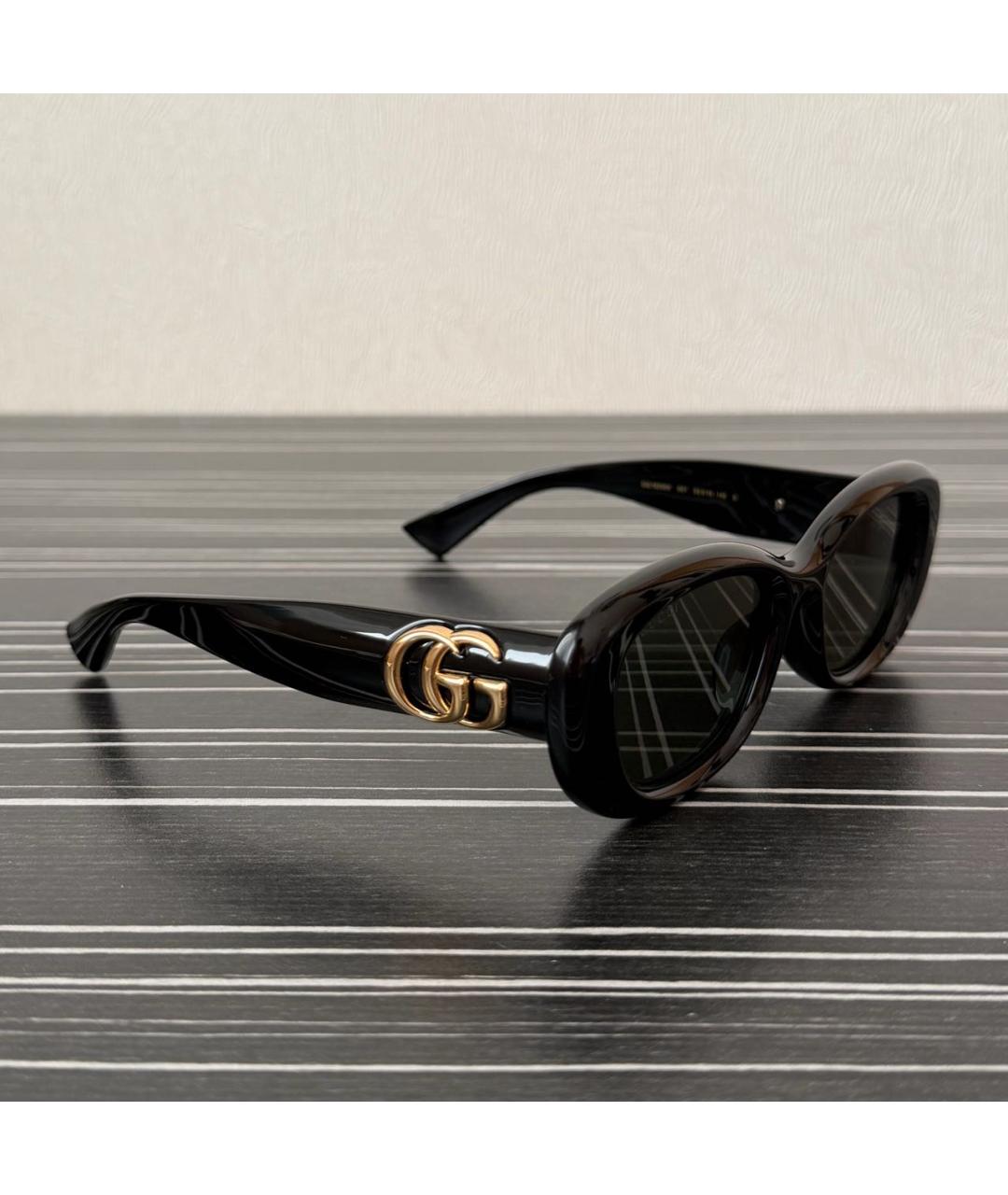 GUCCI Черные пластиковые солнцезащитные очки, фото 2