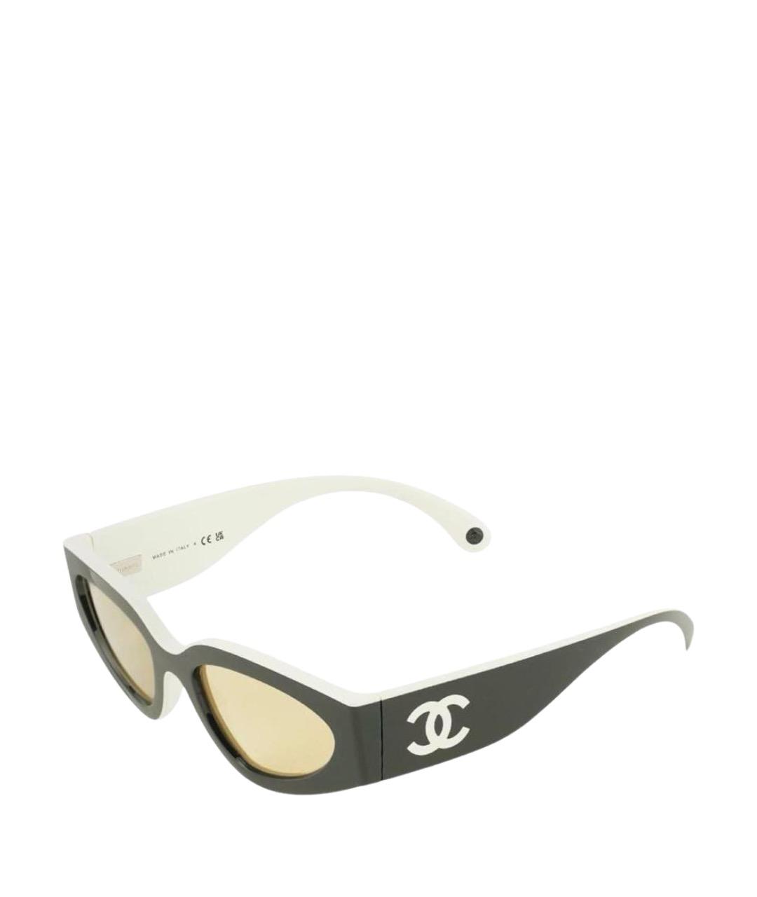 CHANEL Черные пластиковые солнцезащитные очки, фото 1
